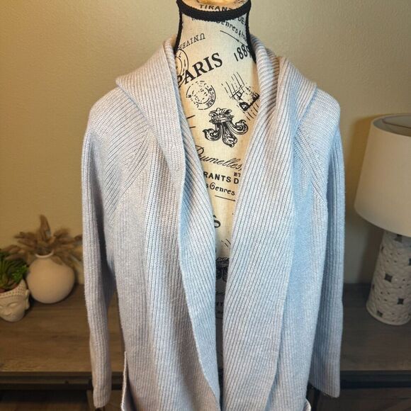 Anthropologie Daily Practice Open Front Long Line Cardigan Hooded Sz XS/S Casual - Picture 2 of 9